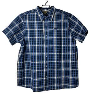 Boulder Creek Men's Button Up Short Sleeve Plaid‎ Shirt Size 2XL Big